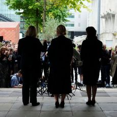 Pascale Jones of the Crown Prosecution Service, the Deputy Senior Investigating Officer, Detective Chief Inspector Nicola Evans and Janet Moore, Police Family Liason officer read out statements outside Manchester Crown Court.